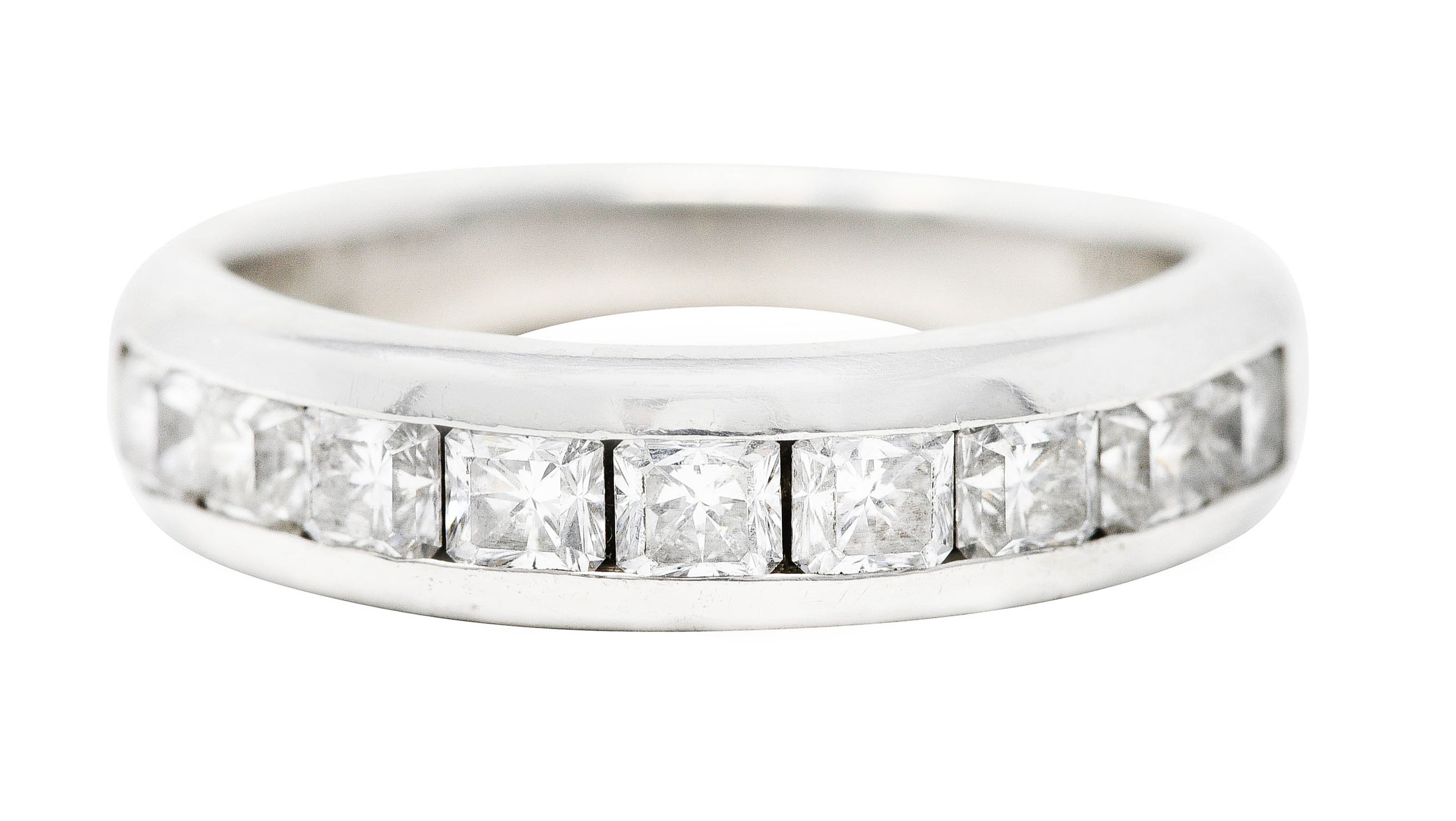 1990's Tiffany & Co. 1.10 CTW Diamond Platinum Lucida Channel Band RingRing - Wilson's Estate Jewelry