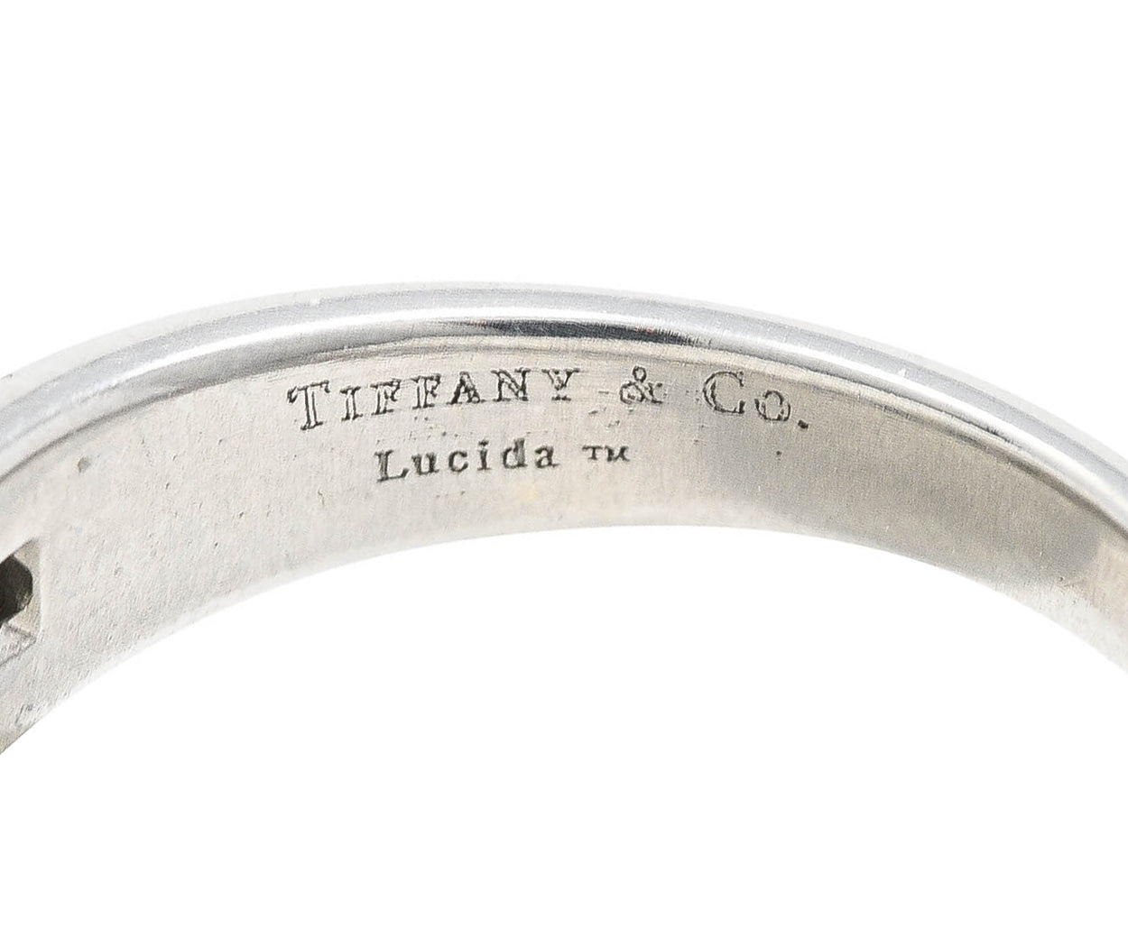 1990's Tiffany & Co. 1.10 CTW Diamond Platinum Lucida Channel Band RingRing - Wilson's Estate Jewelry