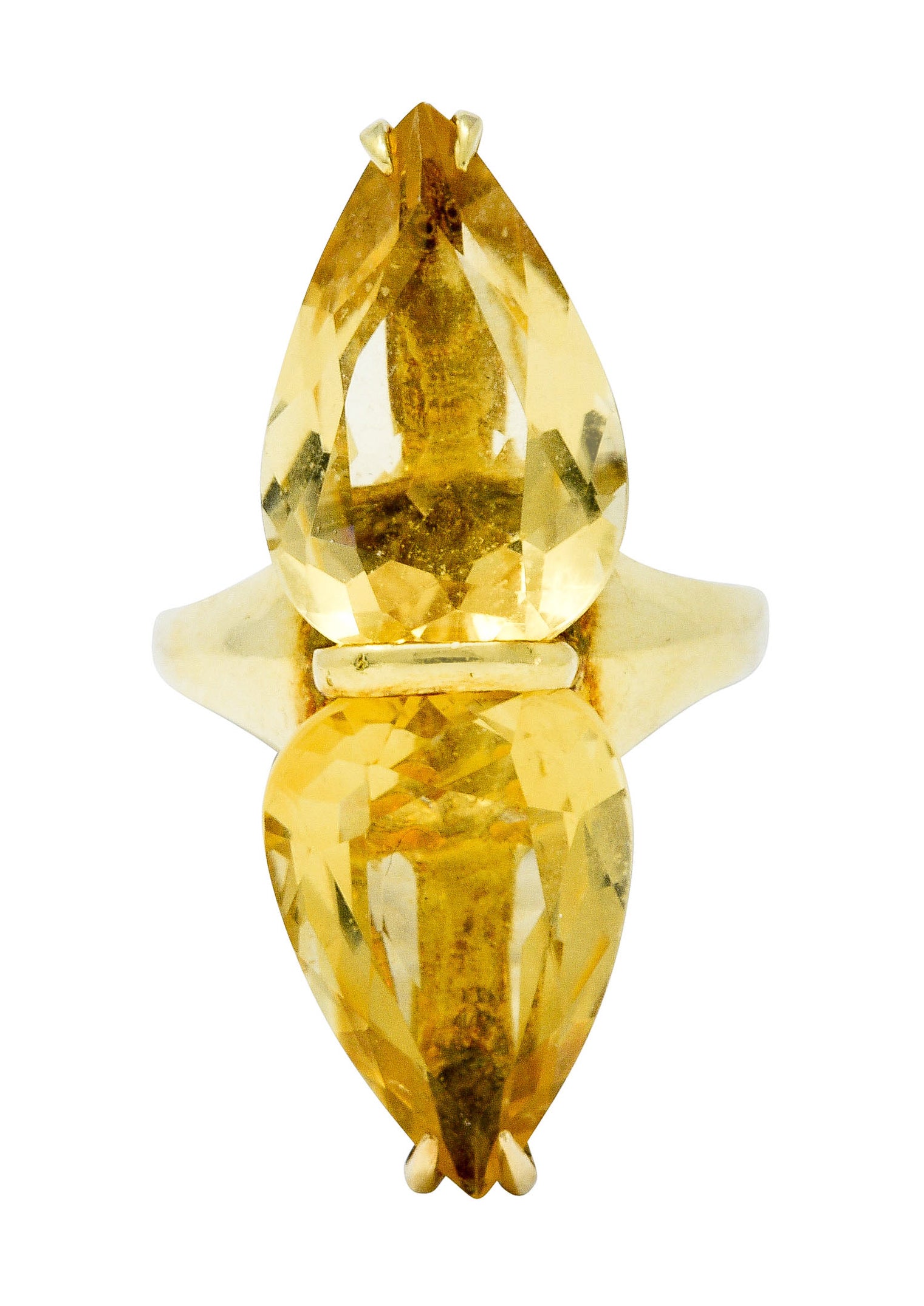 1960's Vintage Citrine 18 Karat Gold Italian Gemstone RingRing - Wilson's Estate Jewelry