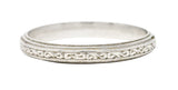 1930's Art Deco Platinum Scrolling Stacking Band Ring Wilson's Estate Jewelry