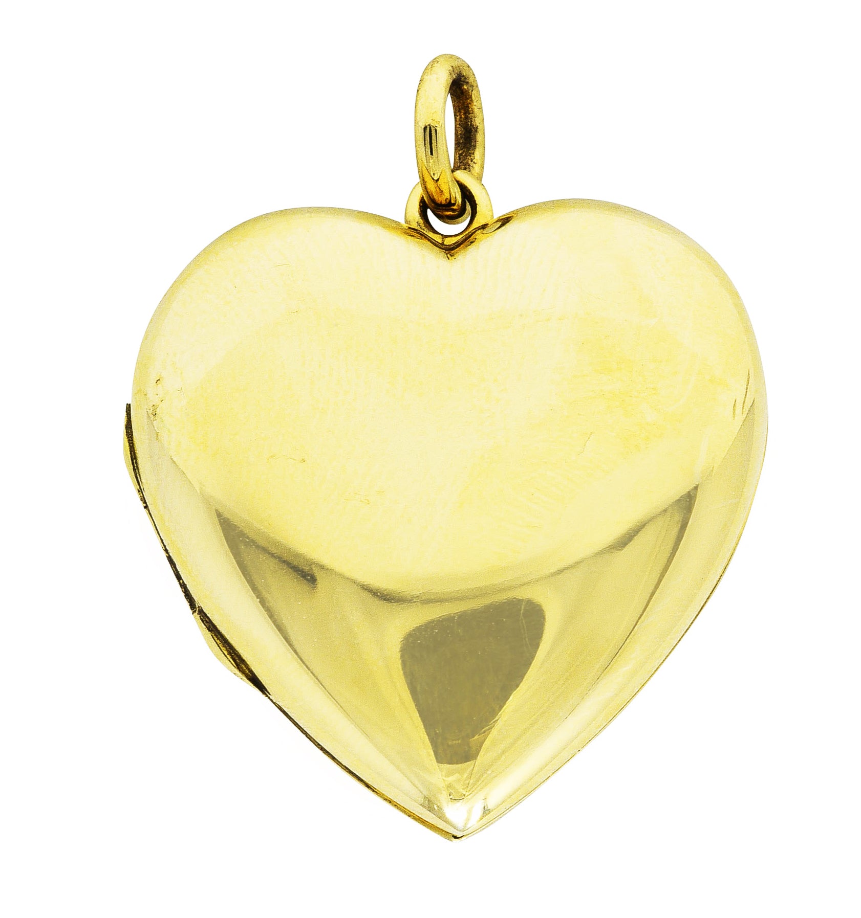 Tiffany & Co. 14 Karat Yellow Gold Heart Locket Vintage Pendant Wilson's Estate Jewelry