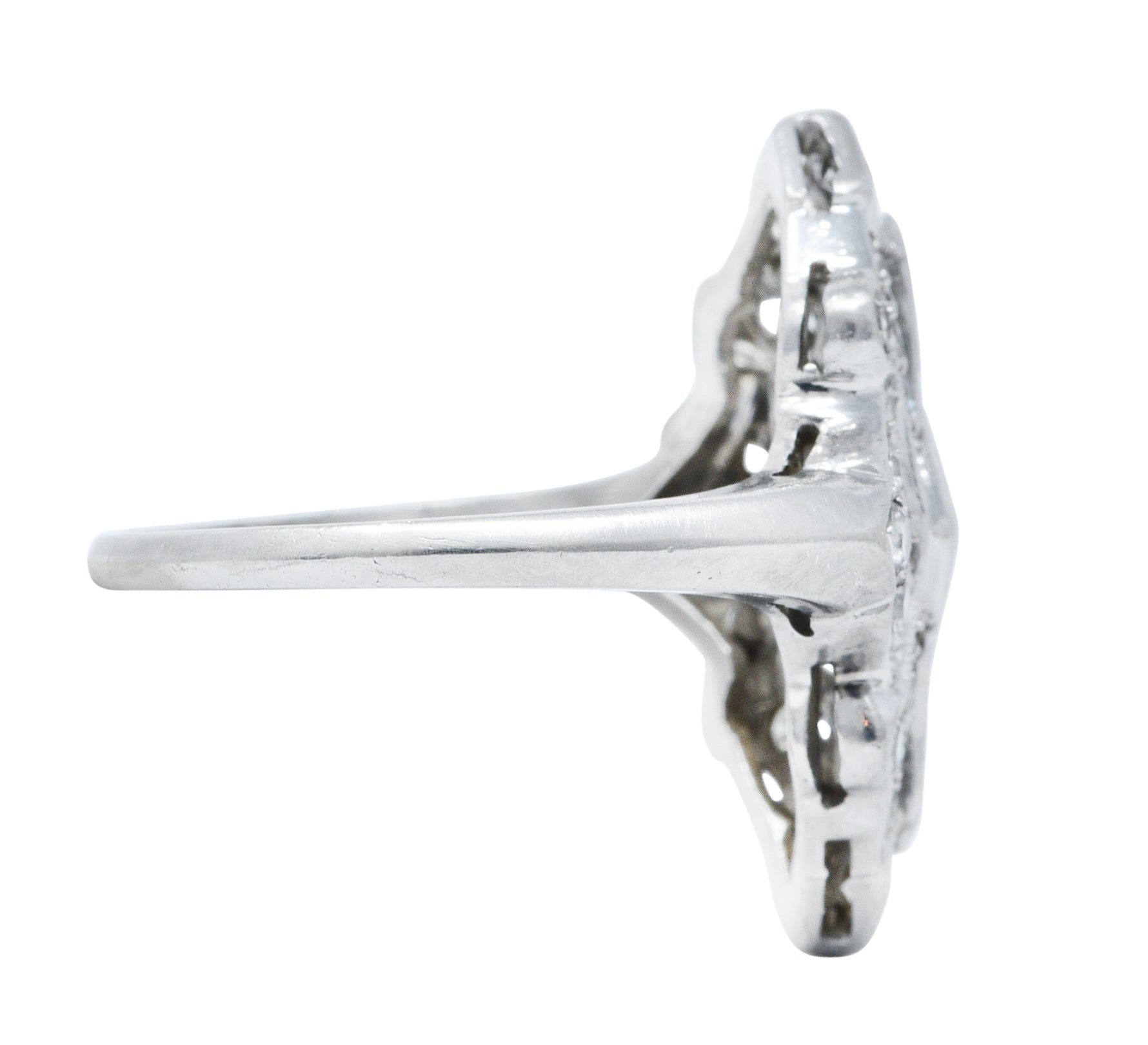 Art Deco Diamond Platinum Geometric Dinner RingRing - Wilson's Estate Jewelry