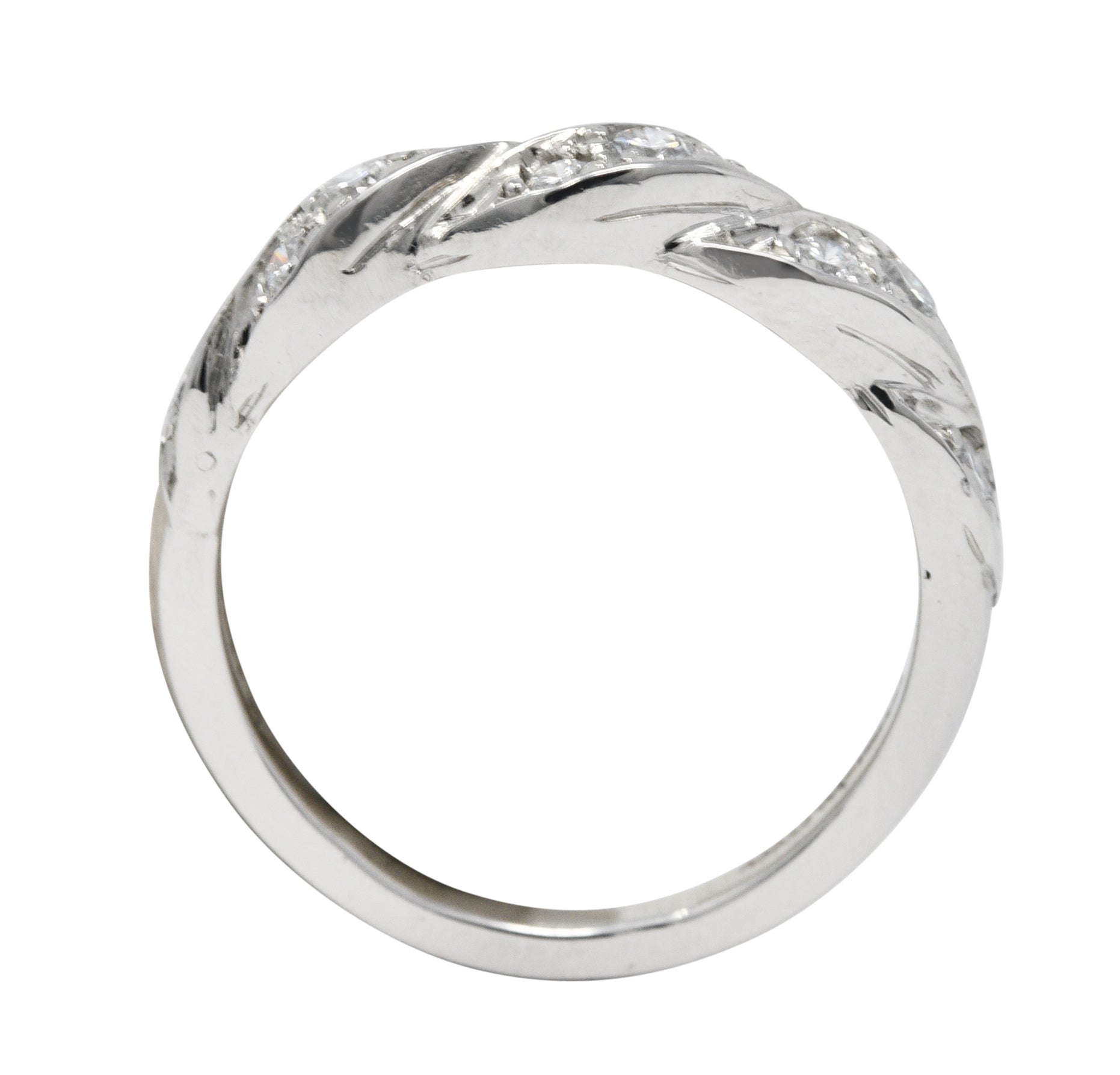 Tiffany & Co. Vintage 0.50 CTW Diamond Platinum Twist Band RingRing - Wilson's Estate Jewelry