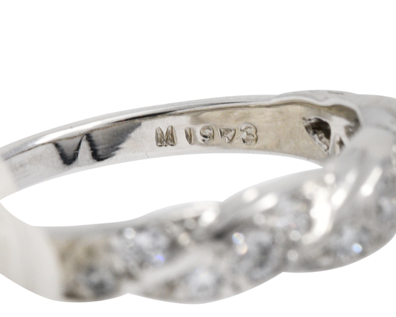 Tiffany & Co. Vintage 0.50 CTW Diamond Platinum Twist Band RingRing - Wilson's Estate Jewelry