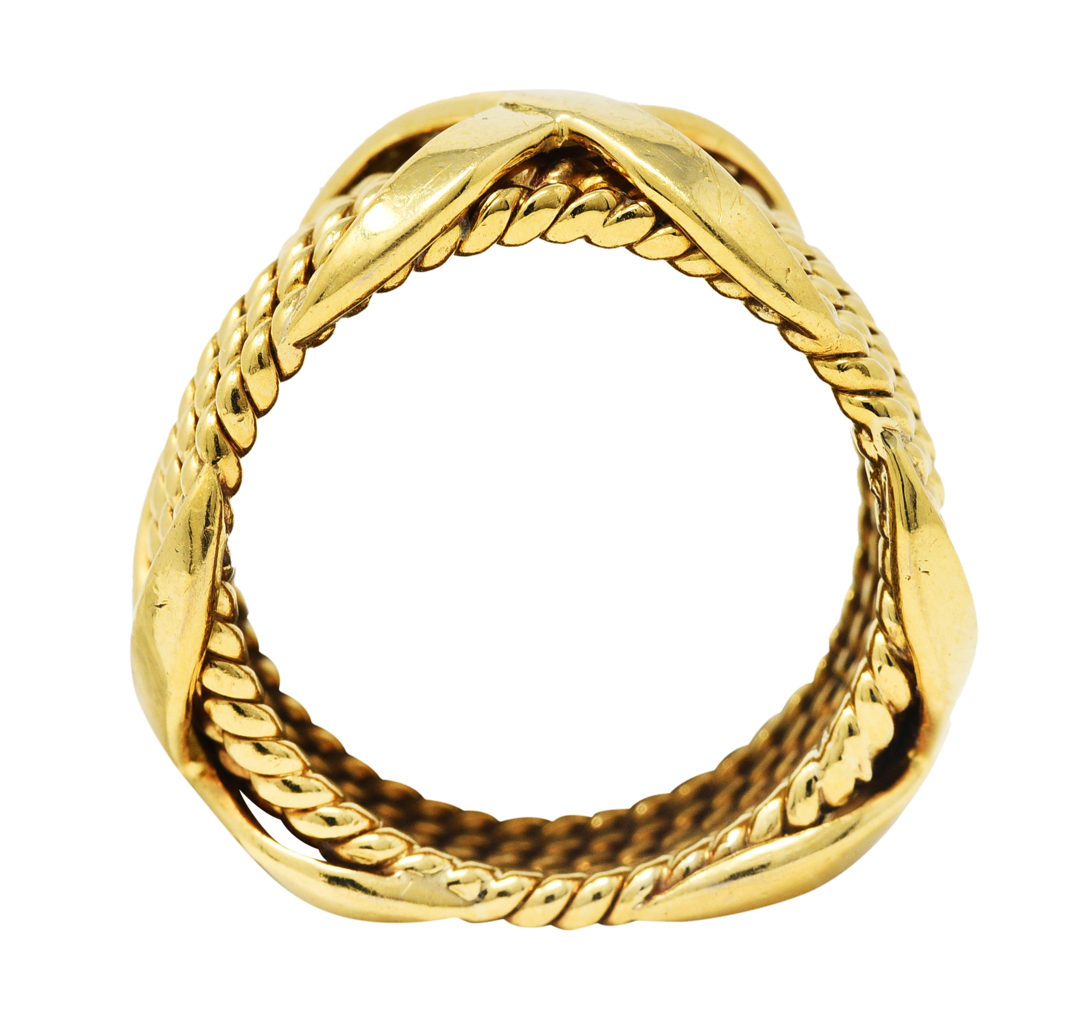 Schlumberger Tiffany & Co. 18 Karat Yellow Gold X Band RingRing - Wilson's Estate Jewelry