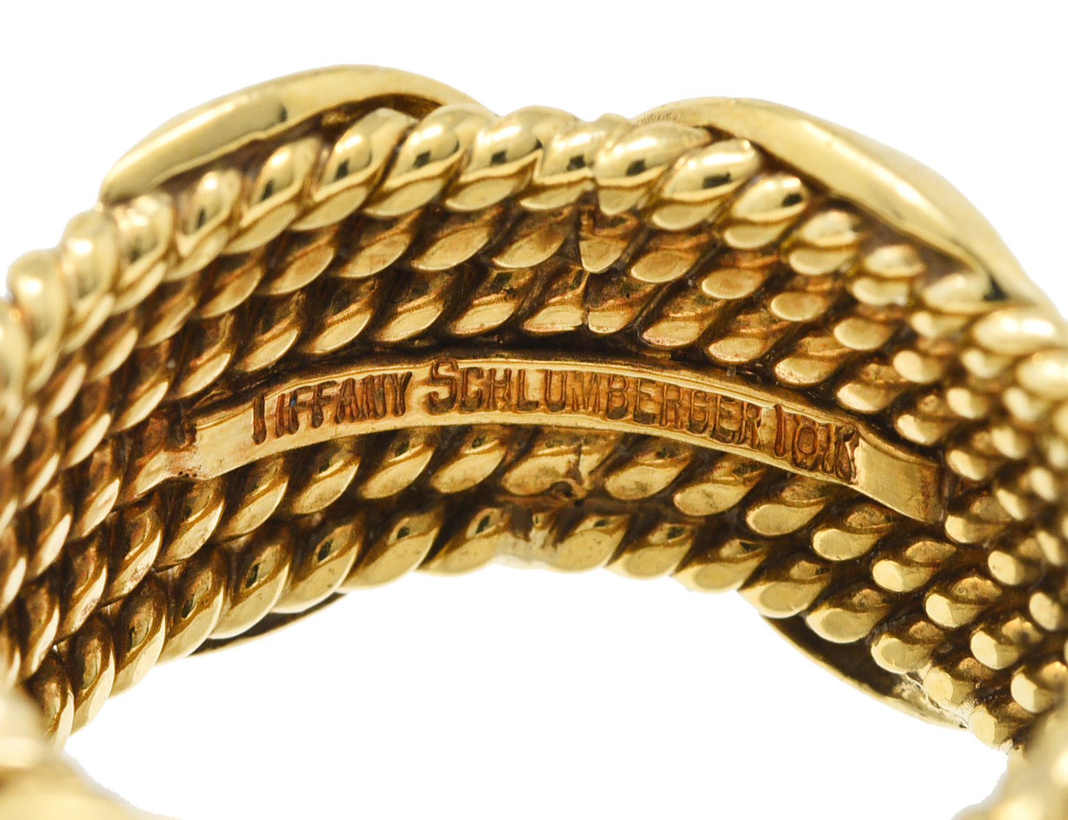 Schlumberger Tiffany & Co. 18 Karat Yellow Gold X Band RingRing - Wilson's Estate Jewelry