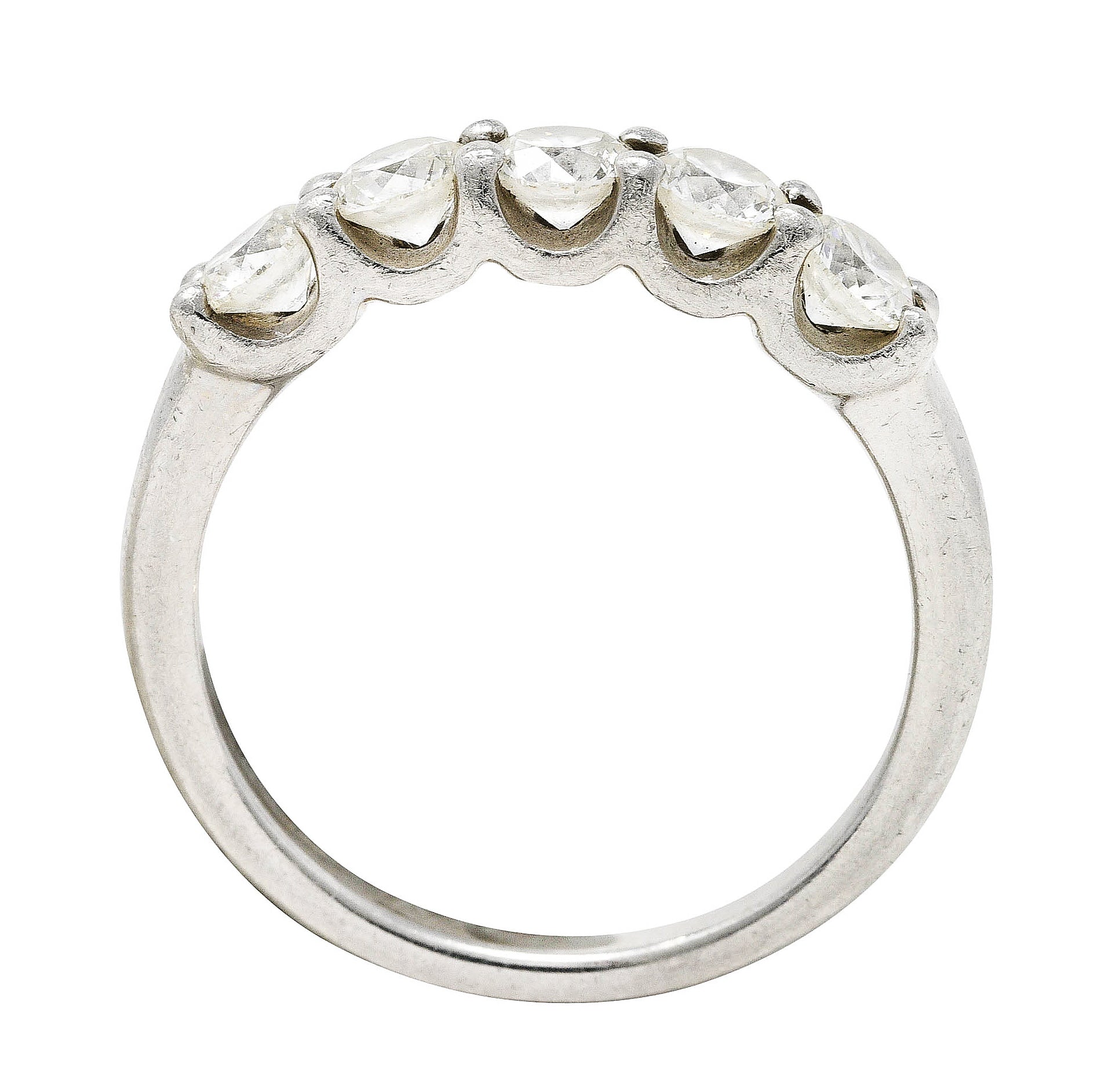 .11111 Contemporary 1.00 CTW Diamond Platinum Five Stone Band RingRing - Wilson's Estate Jewelry