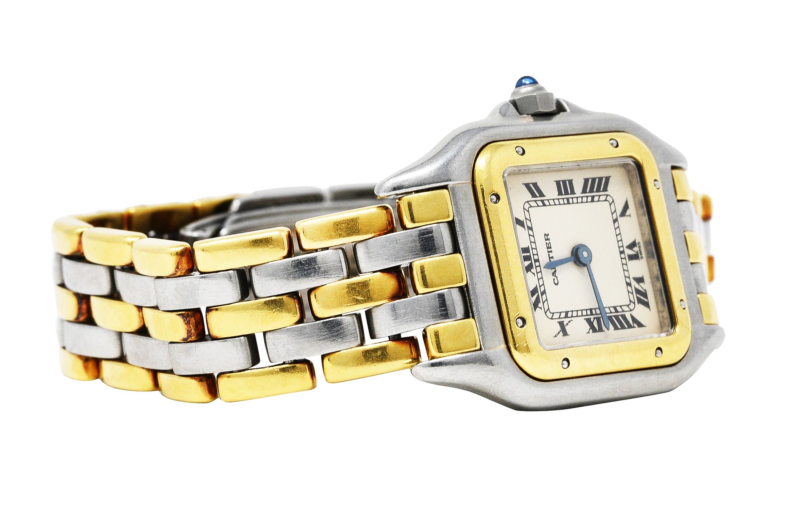 Cartier 18 Karat Gold Stainless Steel Panthere De Cartier Watch BraceletWatches - Wilson's Estate Jewelry