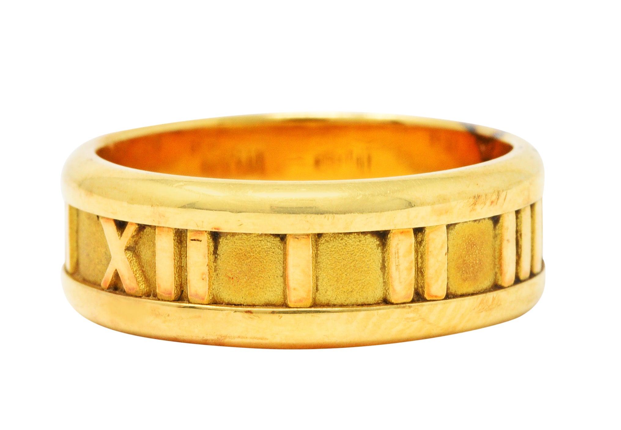 1995 Tiffany & Co. 18 Karat Gold Unisex 7 MM Atlas Band RingRing - Wilson's Estate Jewelry