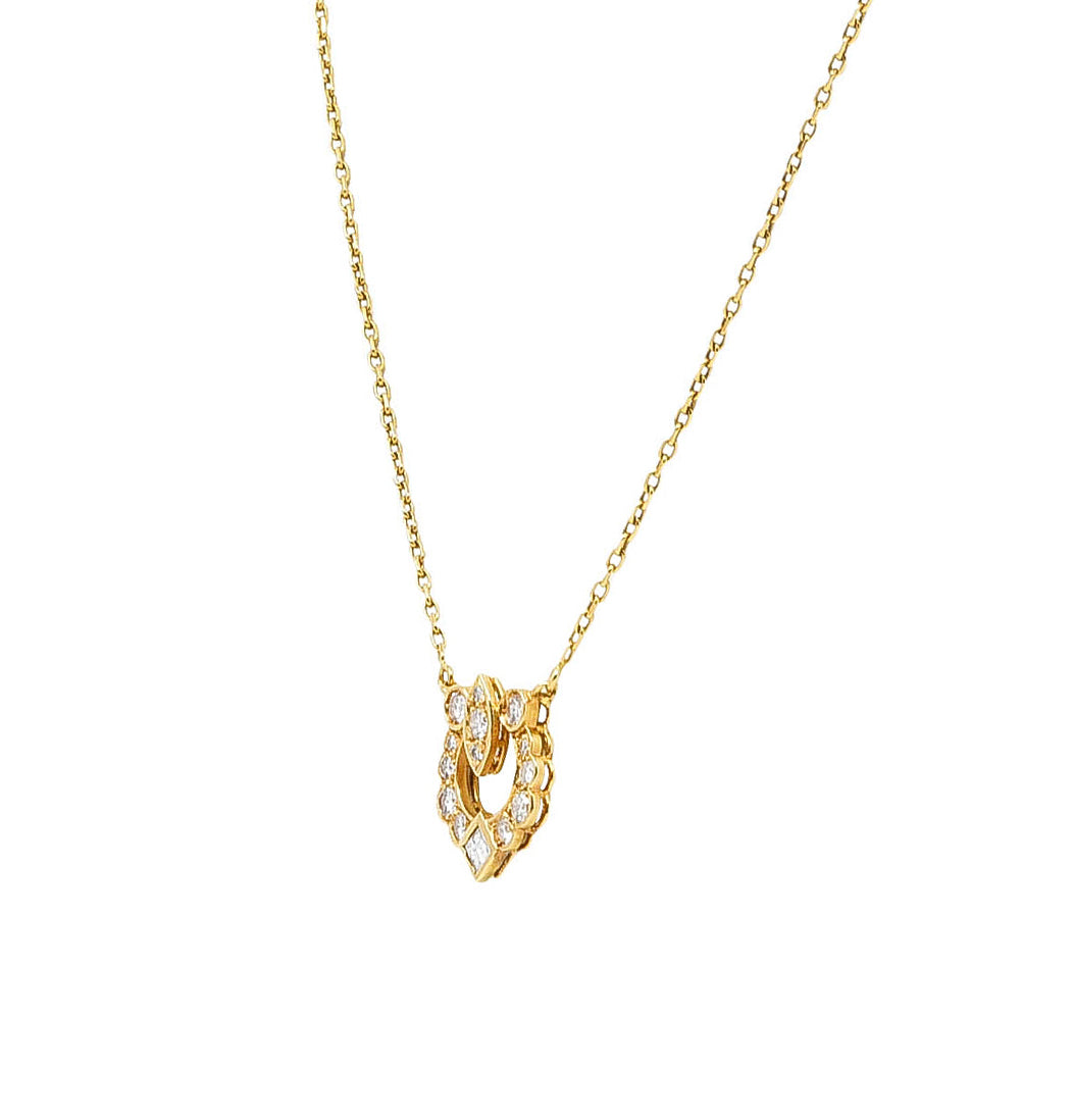 Cartier Paris 0.55 CTW Diamond French 18 Karat Gold Horseshoe Station NecklaceNecklace - Wilson's Estate Jewelry