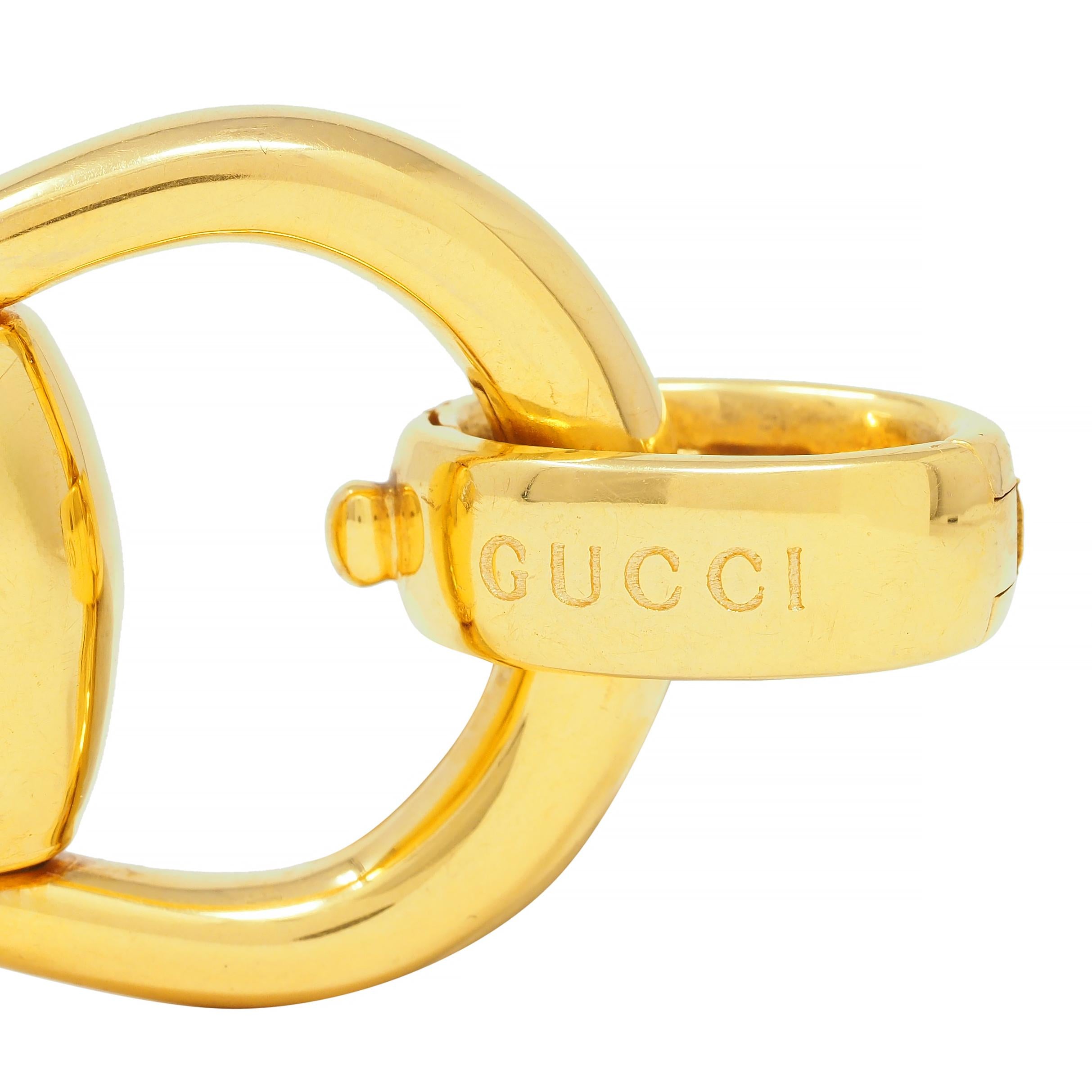 Gucci 18 Karat Yellow Gold Horsebit Vintage Link Bracelet