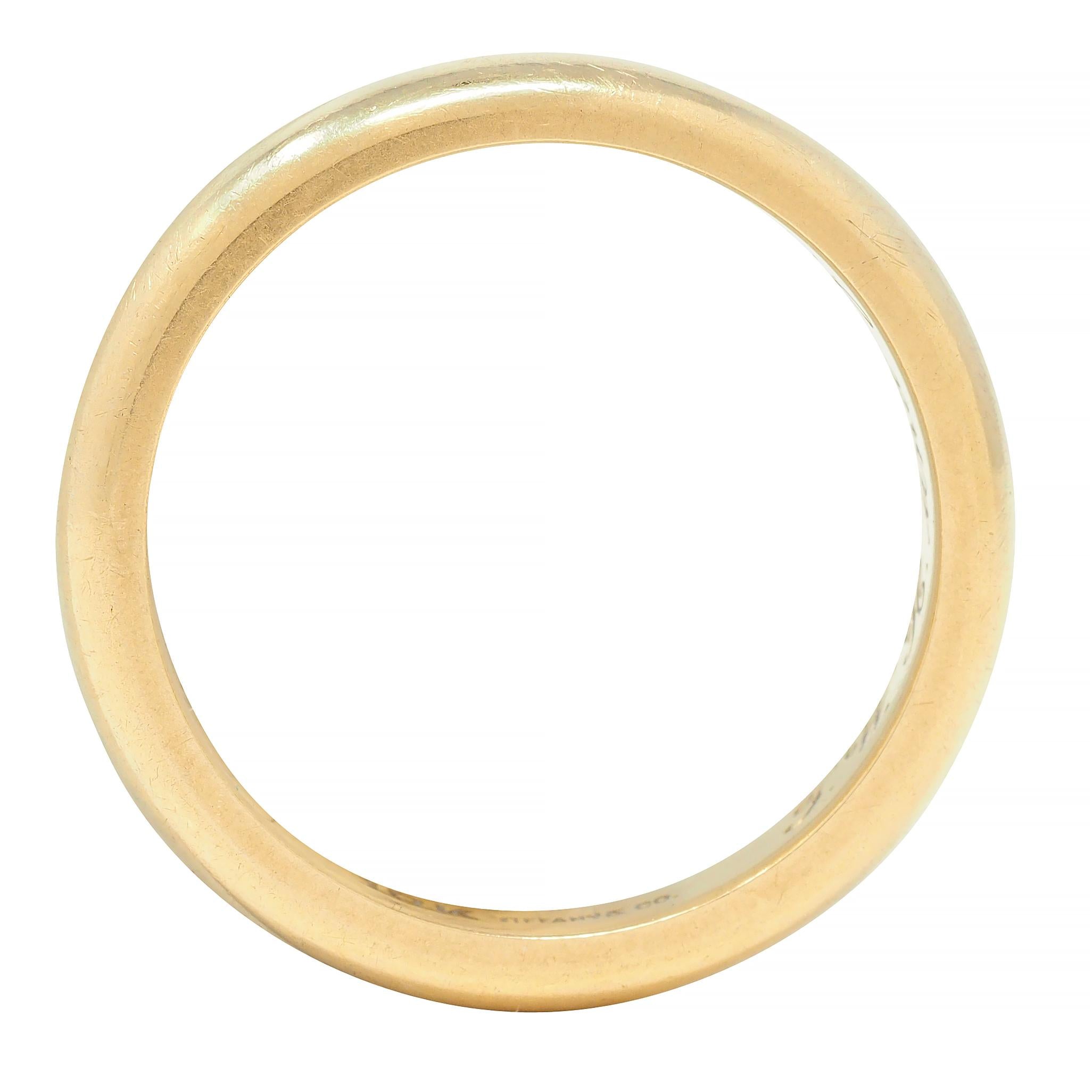 Tiffany & Co. Mid-Century 18 Karat Yellow Gold Vintage Wedding Band Ring