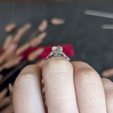 1950's Mid-Century 1.60 CTW Diamond Platinum Engagement Ring Wilson's Antique & Estate Jewelry