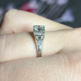 1927 Art Deco 0.83 CTW Diamond Platinum Engagement Ring Wilson's Estate Jewelry