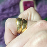 1870's Victorian 18 Karat Yellow Gold Snake Band Antique Ring Wilson's Estate Jewelry