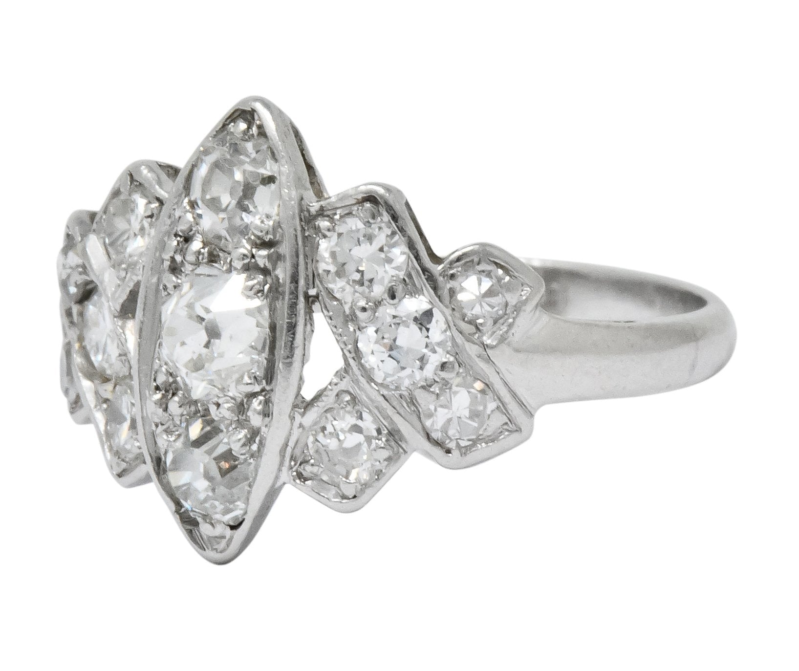 Art Deco 0.42 CTW Diamond Platinum Dinner Ring - Wilson's Estate Jewelry