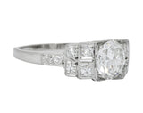 Art Deco 1.20 CTW Diamond Platinum Engagement Ring GIA - Wilson's Estate Jewelry