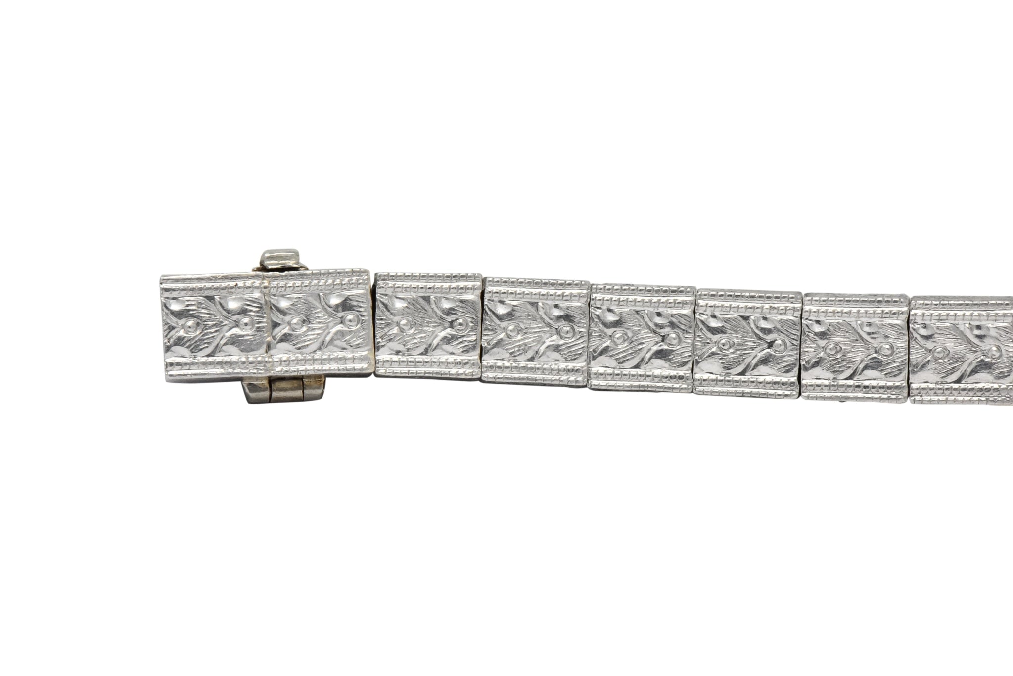 Bailey Banks & Biddle Art Deco Diamond Platinum Link Bracelet - Wilson's Estate Jewelry