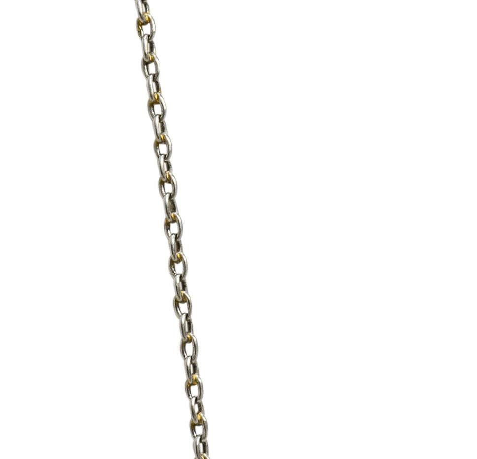 Belle Époque  Enamel Diamond Platinum-Topped 18 Karat Gold French Lariat Pendant Necklace - Wilson's Estate Jewelry