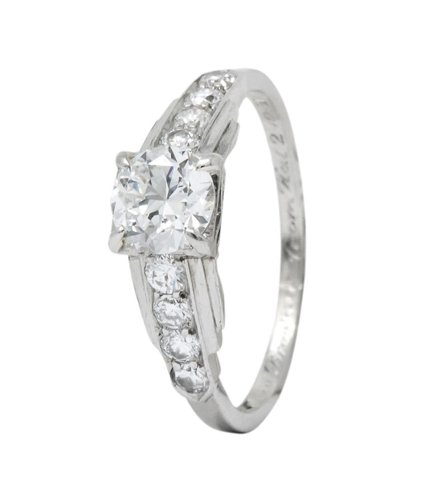 Birks Retro 0.82 CTW Diamond Platinum Engagement Ring - Wilson's Estate Jewelry