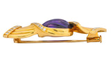 Bulgari Carved Amethyst 18 Karat Gold Bonbon Candy Brooch - Wilson's Estate Jewelry