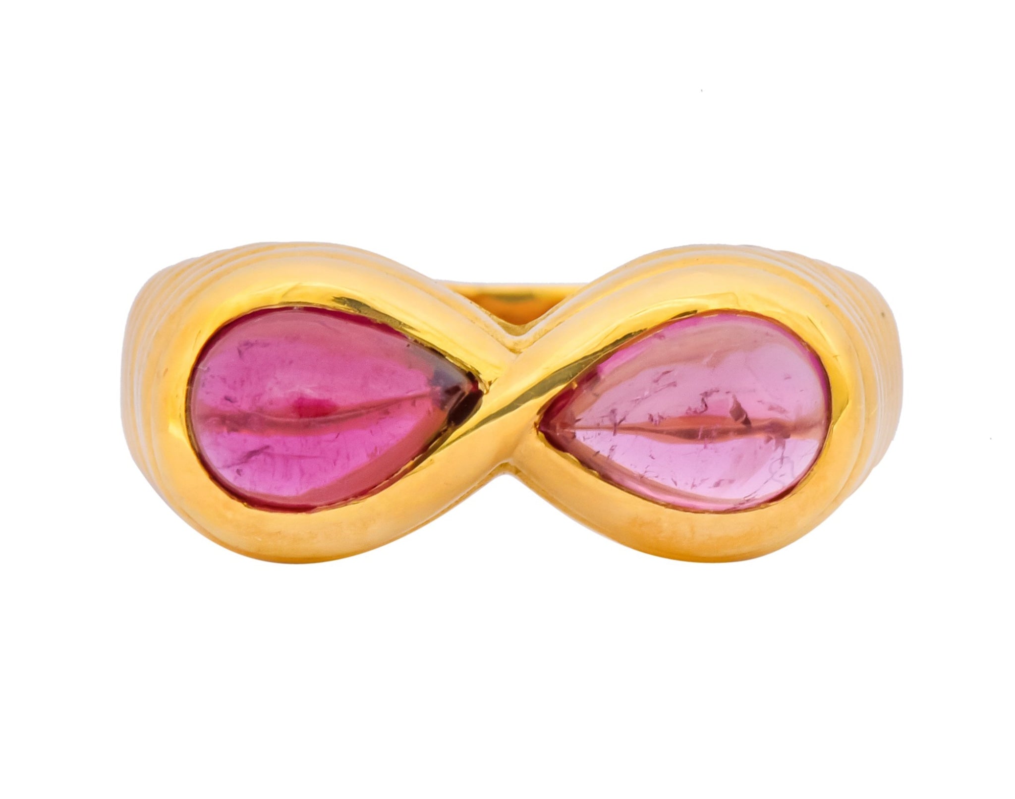 Bulgari Italian Tourmaline 18 Karat Gold Infinity Band Ring - Wilson's Estate Jewelry