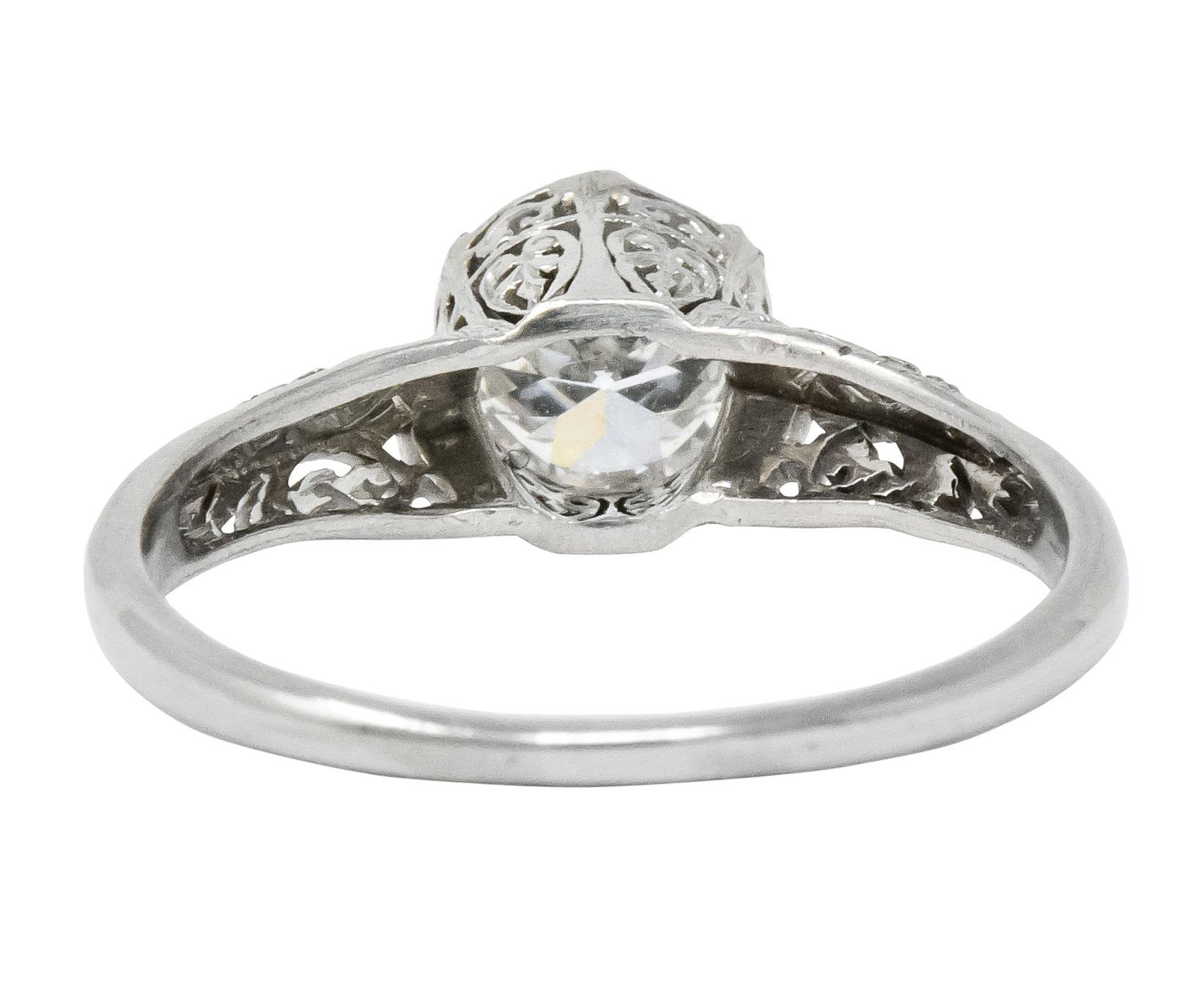 Carter, Gough & Co. Edwardian 0.89 CTW Diamond Platinum Engagement Ring - Wilson's Estate Jewelry