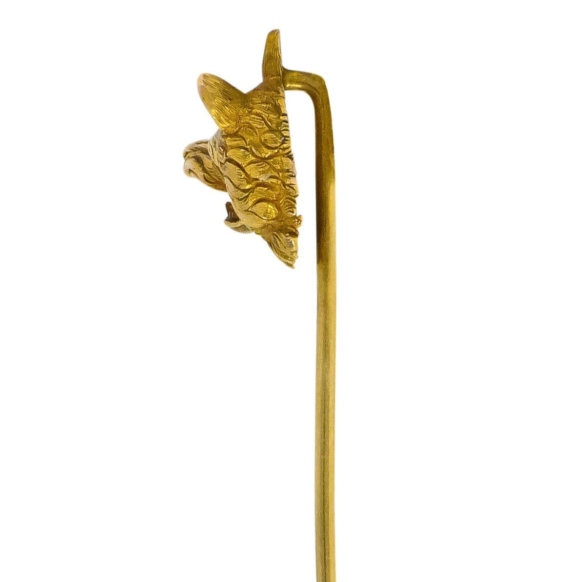 Carter Gough & Co. Edwardian 14 Karat Gold Wolf Stickpin - Wilson's Estate Jewelry