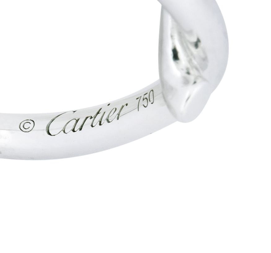 Cartier 18 Karat White Gold French Entrelaces Twisted Knot Ring - Wilson's Estate Jewelry