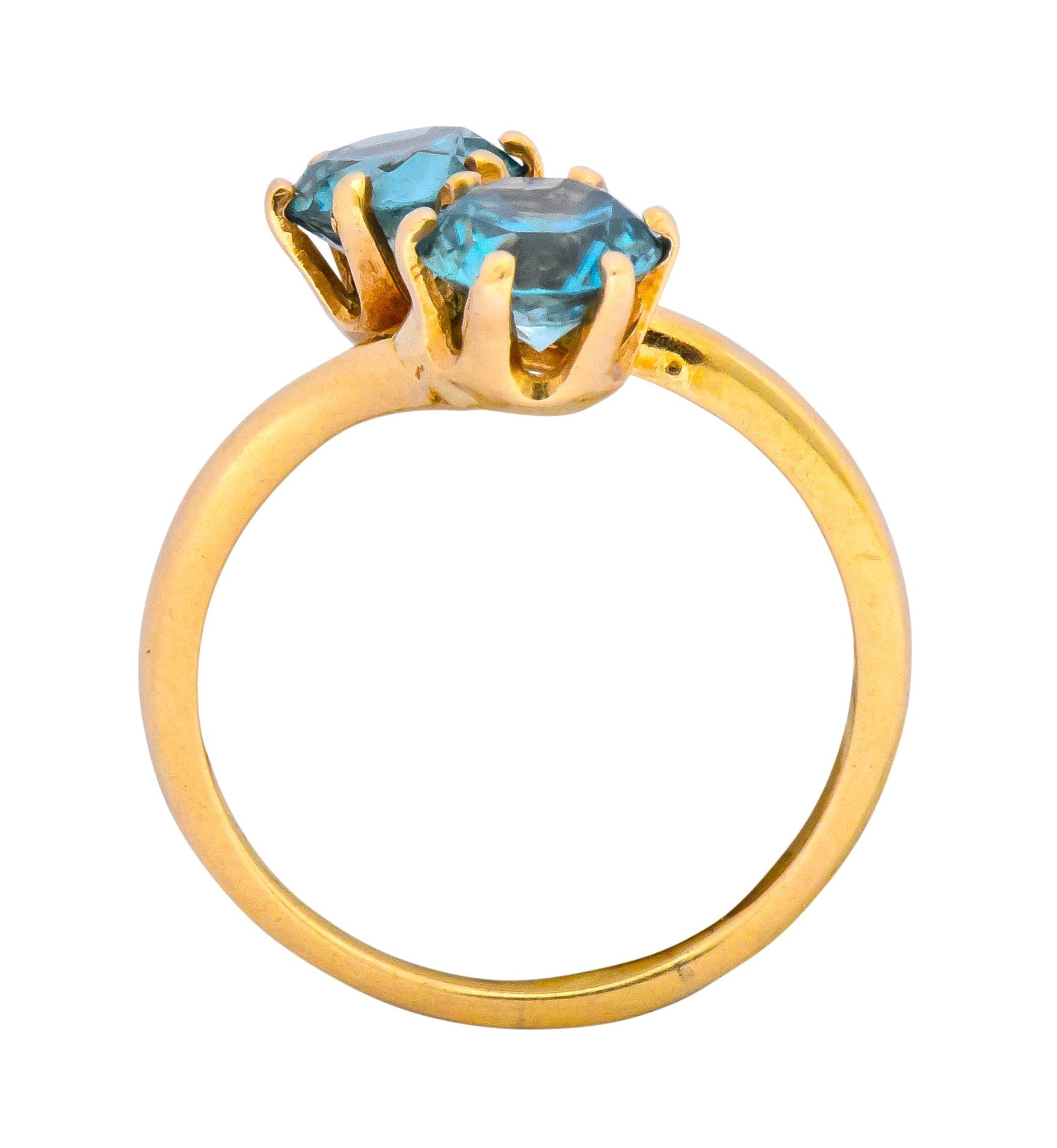 Church & Company Victorian 2.50 CTW Zircon 14 Karat Gold Toi Et Moi Ring - Wilson's Estate Jewelry
