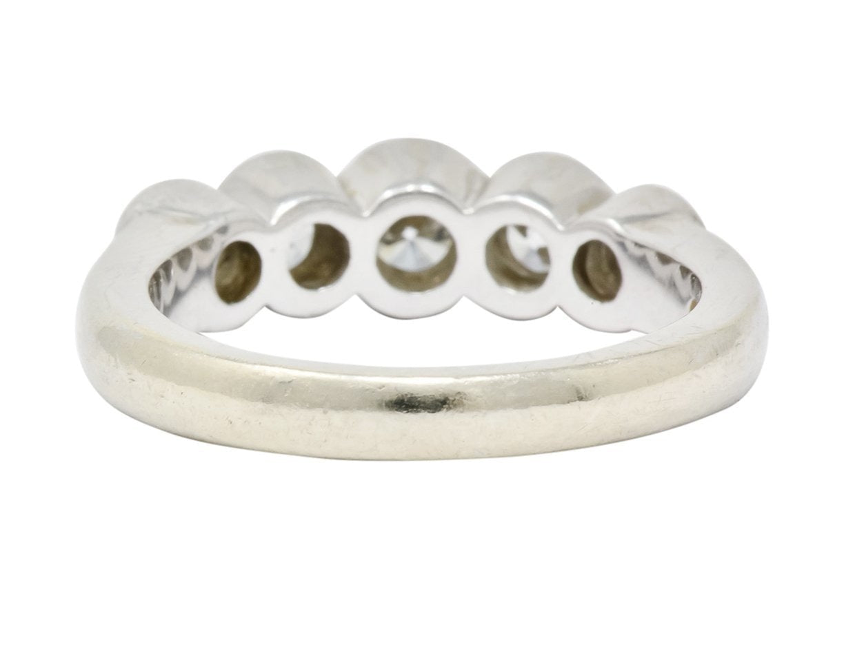Contemporary 1.15 CTW Diamond 14 Karat White Gold Stackable Ring - Wilson's Estate Jewelry