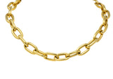 Contemporary 14 Karat Gold Oversized Oblong Chain Link Necklace - Wilson's Estate Jewelry