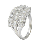 Contemporary 2.00 CTW Round Brilliant Diamond 14 Karat White Gold Cluster Ring - Wilson's Estate Jewelry