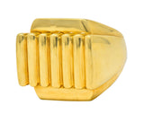 David Webb Vintage 18 Karat Yellow Gold Ridged Band Ring Circa 1960's - Wilson's Estate Jewelry