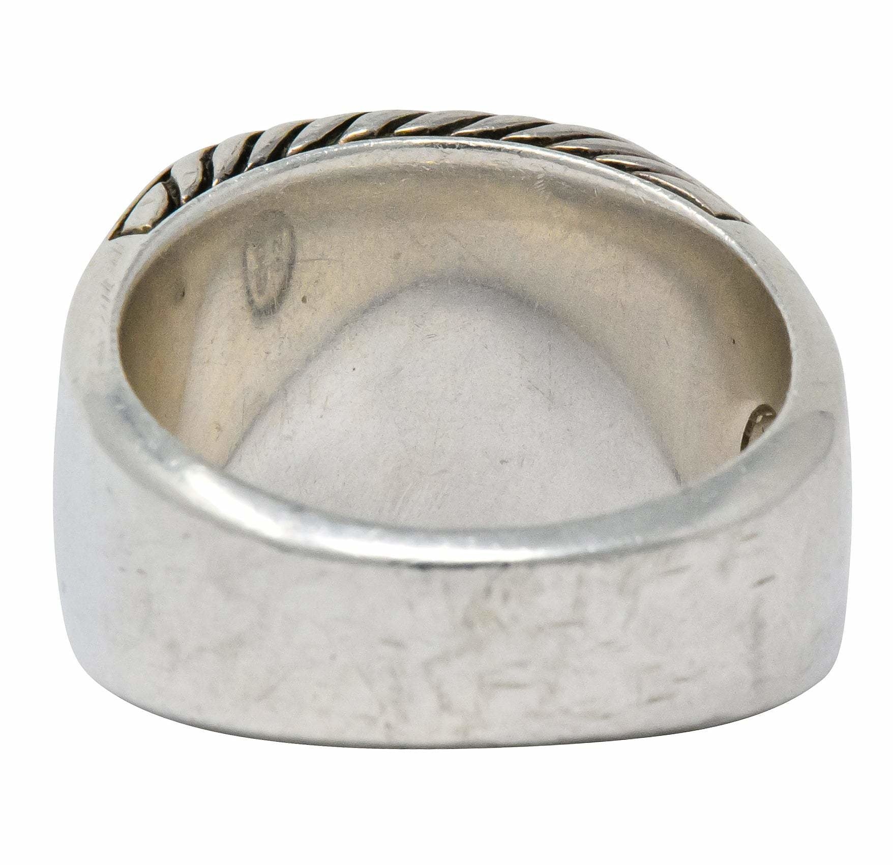 David Yurman Jasper Ring Sterling Silver Men's Exotic Stone Ring - Wilson's Estate Jewelry