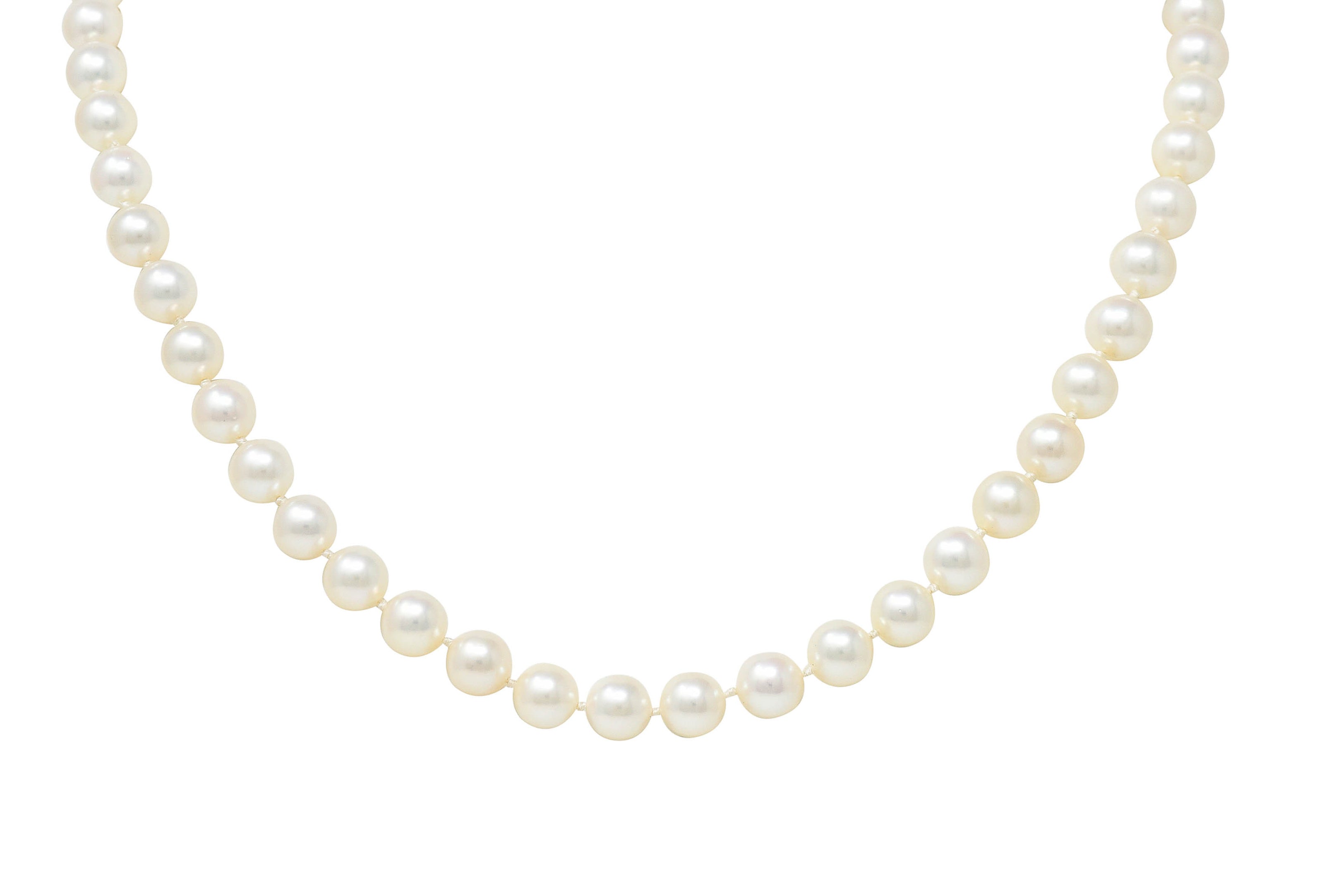 Vintage Mikimoto Cultured Pearl 18 Karat Gold Strand NecklaceNecklace - Wilson's Estate Jewelry