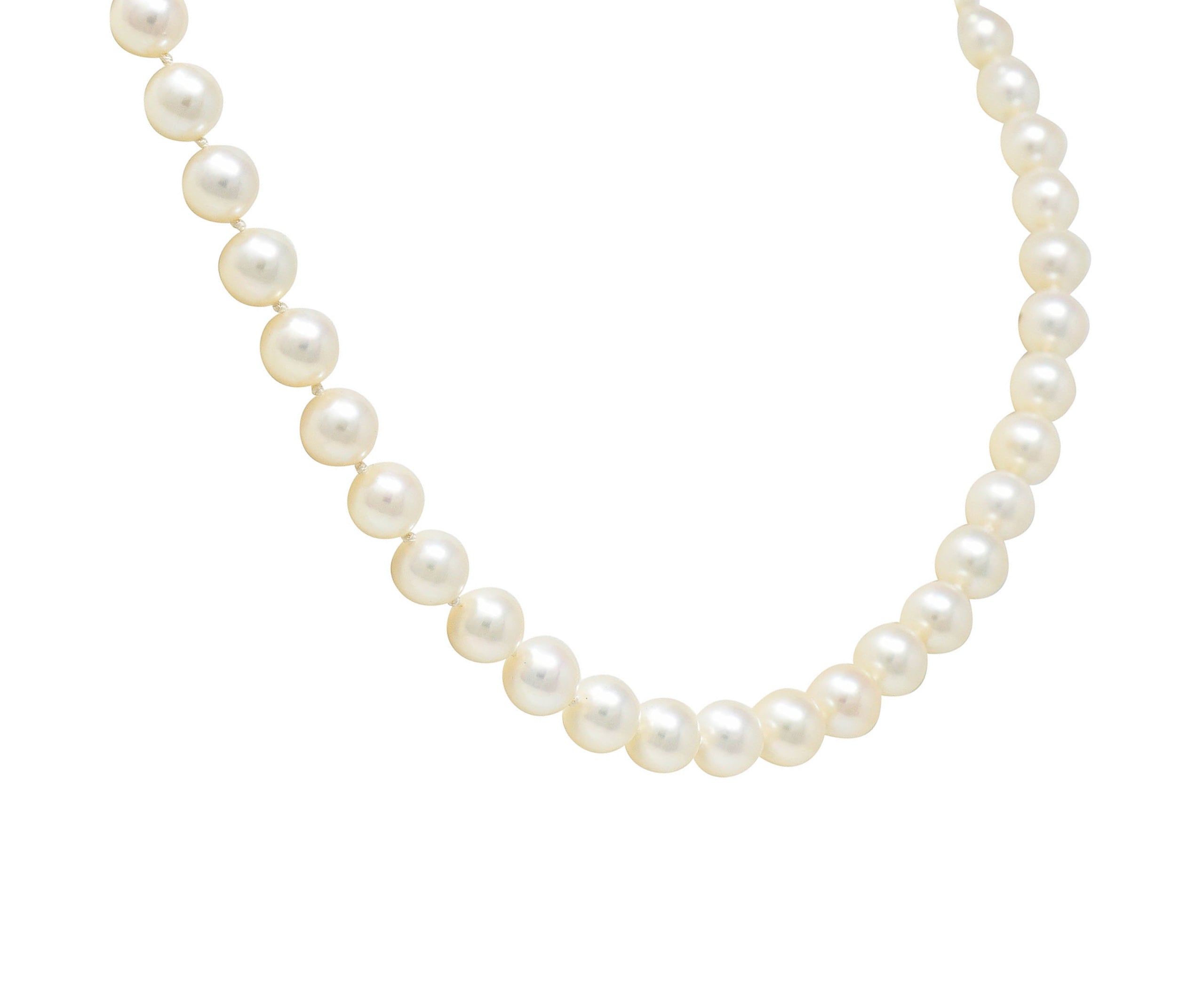 Vintage Mikimoto Cultured Pearl 18 Karat Gold Strand NecklaceNecklace - Wilson's Estate Jewelry