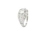 Edwardian 2.06 CTW Old European Diamond Platinum Band Ring GIA Wilson's Estate Jewelry