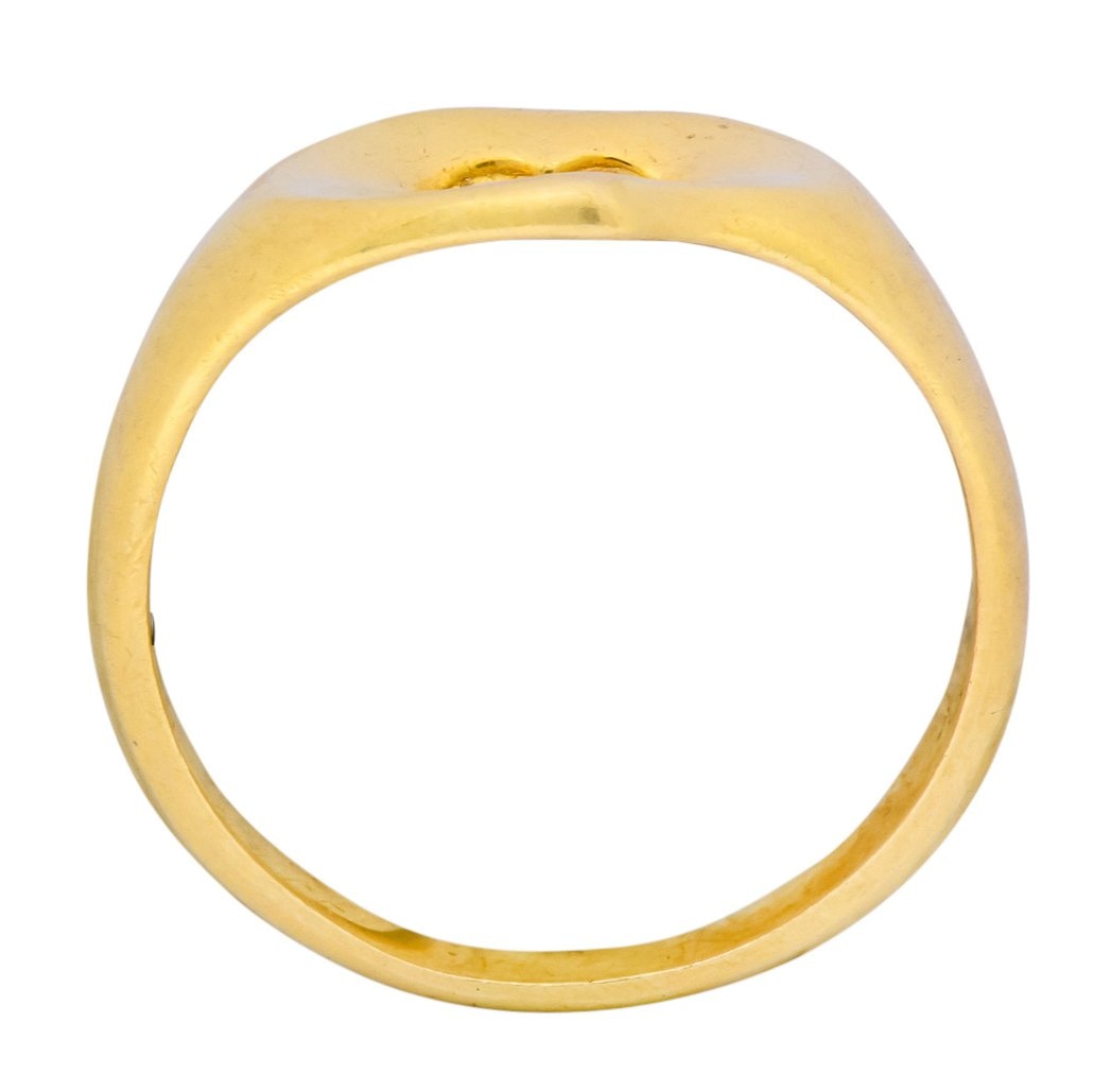 Elsa Peretti Tiffany & Co. 18 Karat Gold Open Heart Band Ring - Wilson's Estate Jewelry