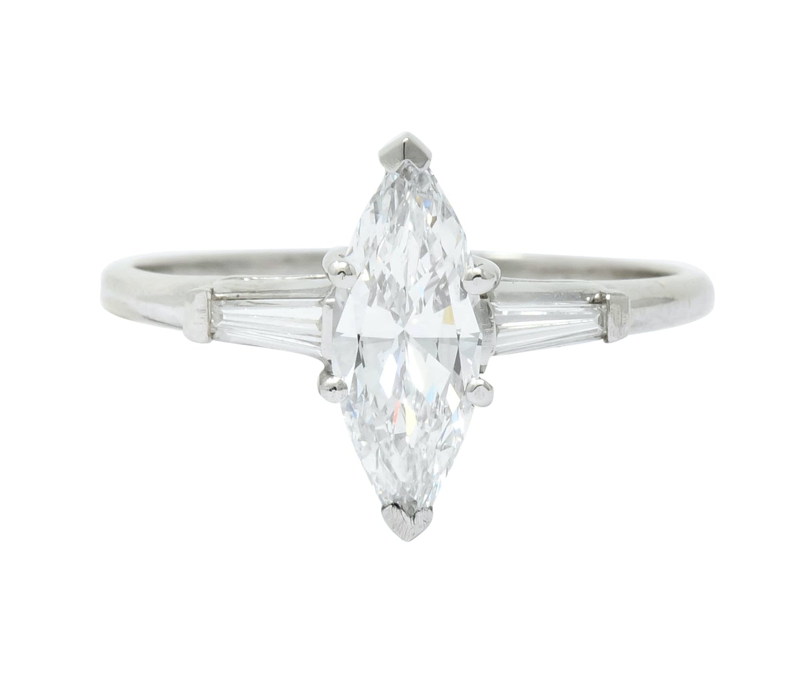 J.E. Caldwell 1.03 CTW Marquise Diamond Platinum Engagement Ring GIA - Wilson's Estate Jewelry