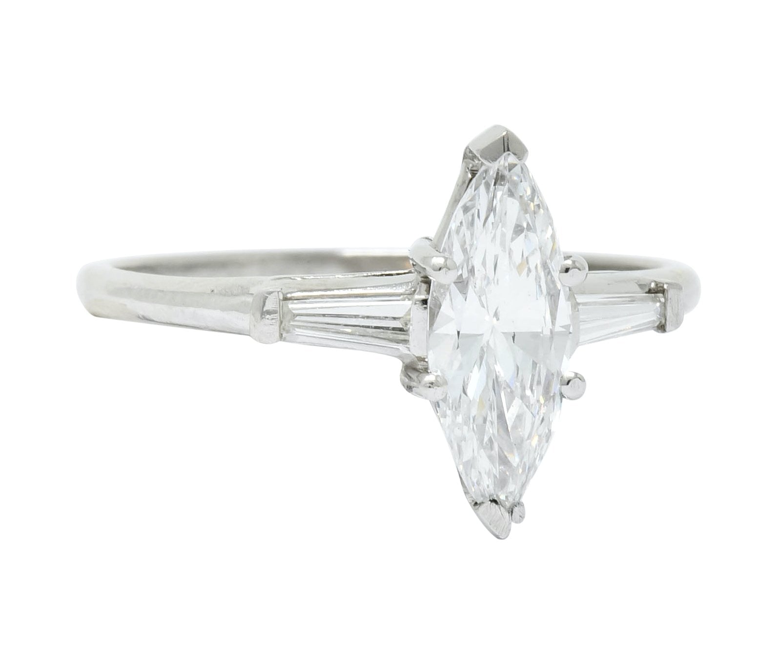 J.E. Caldwell 1.03 CTW Marquise Diamond Platinum Engagement Ring GIA - Wilson's Estate Jewelry