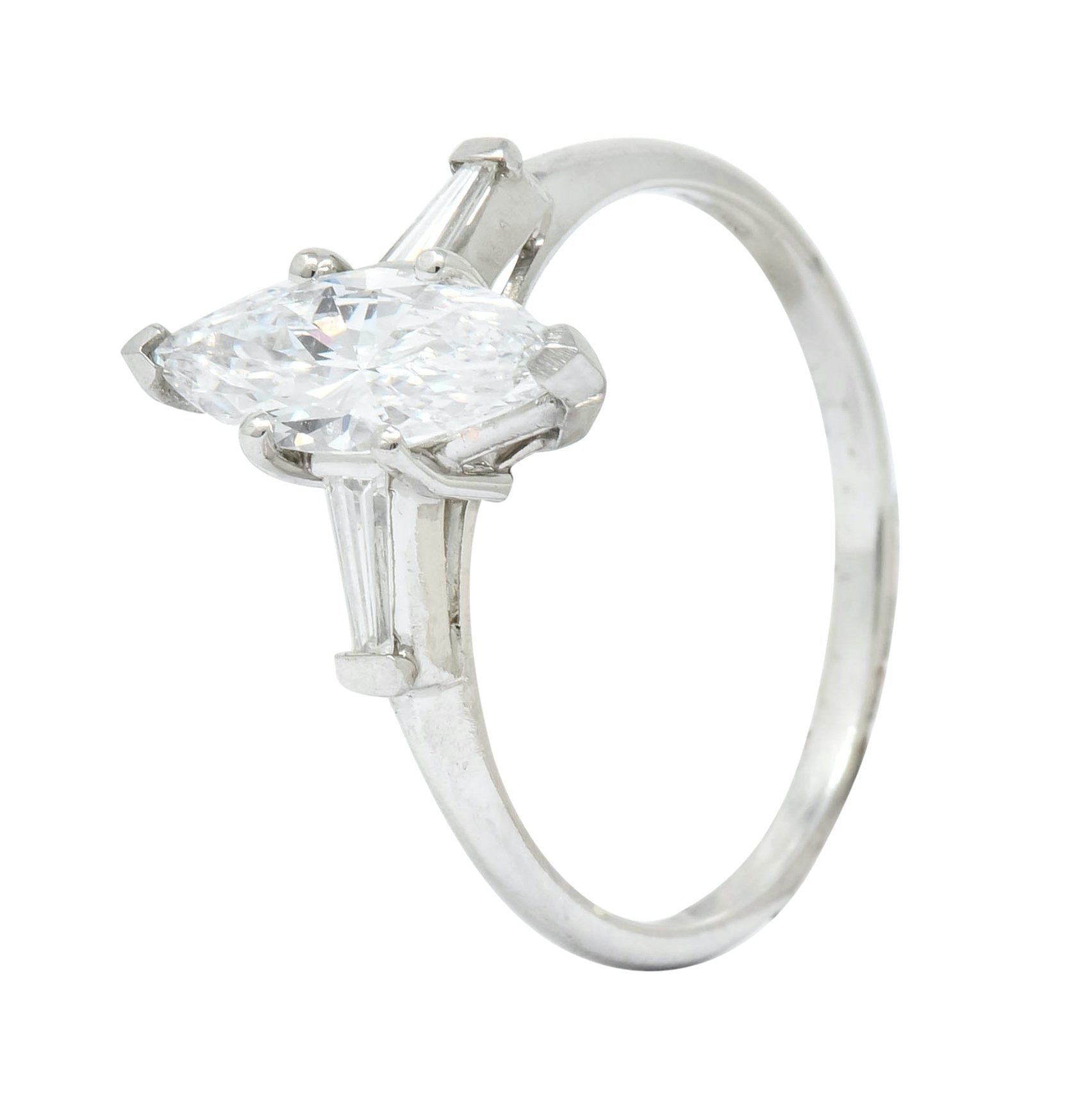 J.E. Caldwell 1.03 CTW Marquise Diamond Platinum Engagement Ring GIA - Wilson's Estate Jewelry