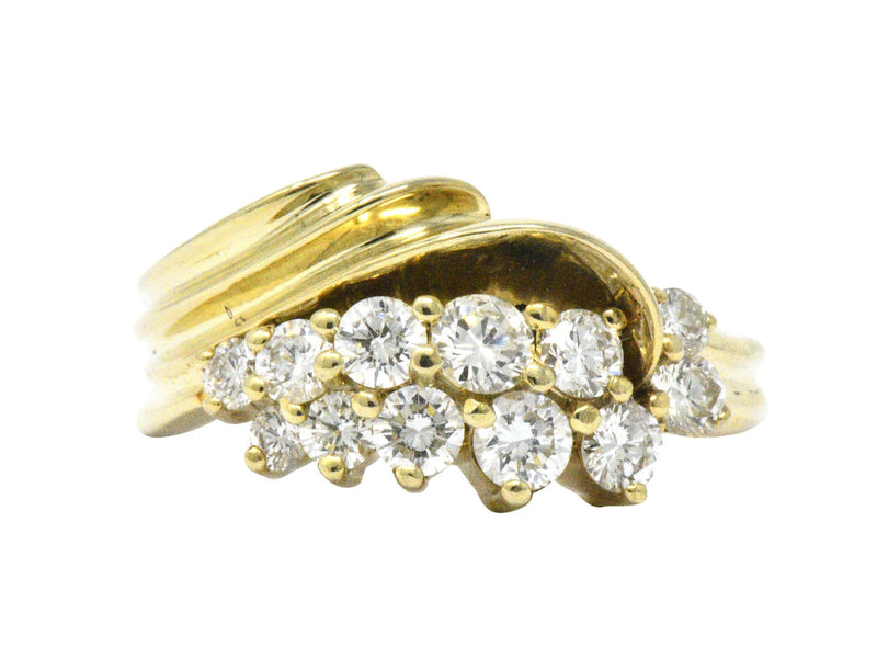 Jose Hess Contemporary 0.60 CTW Diamond 14 Karat Gold Ring Wilson's Estate Jewelry