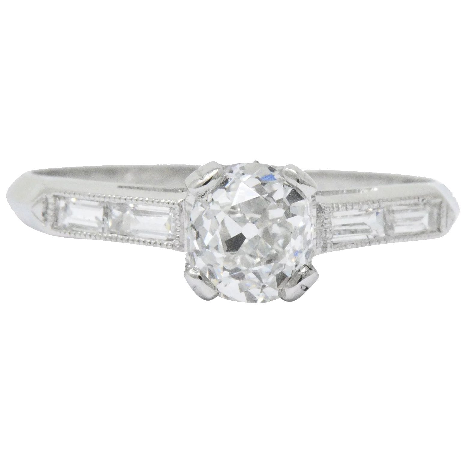 Lovely Art Deco 1.15 CTW Diamond Engagement Ring GIA Certified Wilson's Estate Jewelry