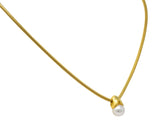 Mikimoto Cultured Pearl 18 Karat Gold Drop Necklace - Wilson's Estate Jewelry