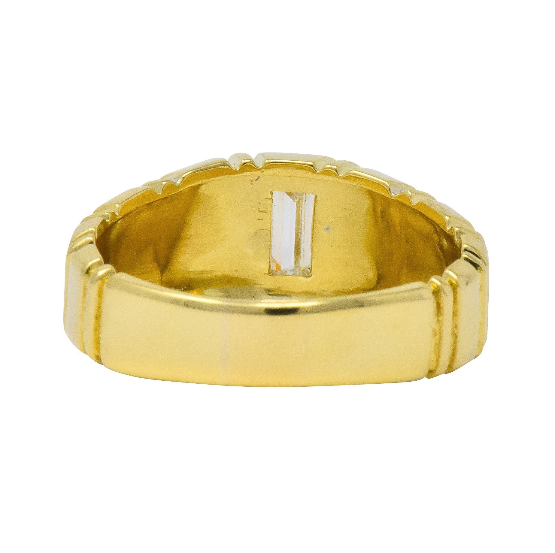 Modern 0.50 CTW Diamond 14 Karat Gold Unisex Ring - Wilson's Estate Jewelry