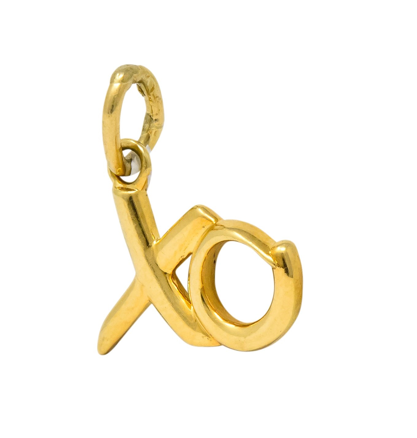 Paloma Picasso Tiffany & Co. 18 Karat Gold Graffiti Love and Kisses XO Charm Pendant - Wilson's Estate Jewelry