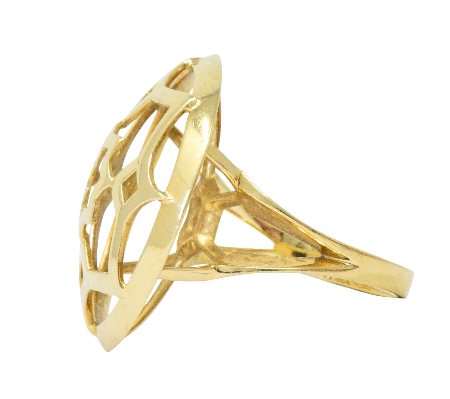 Paloma Picasso Tiffany & Co. 18 Karat Gold Zellige Statement Ring Wilson's Estate Jewelry