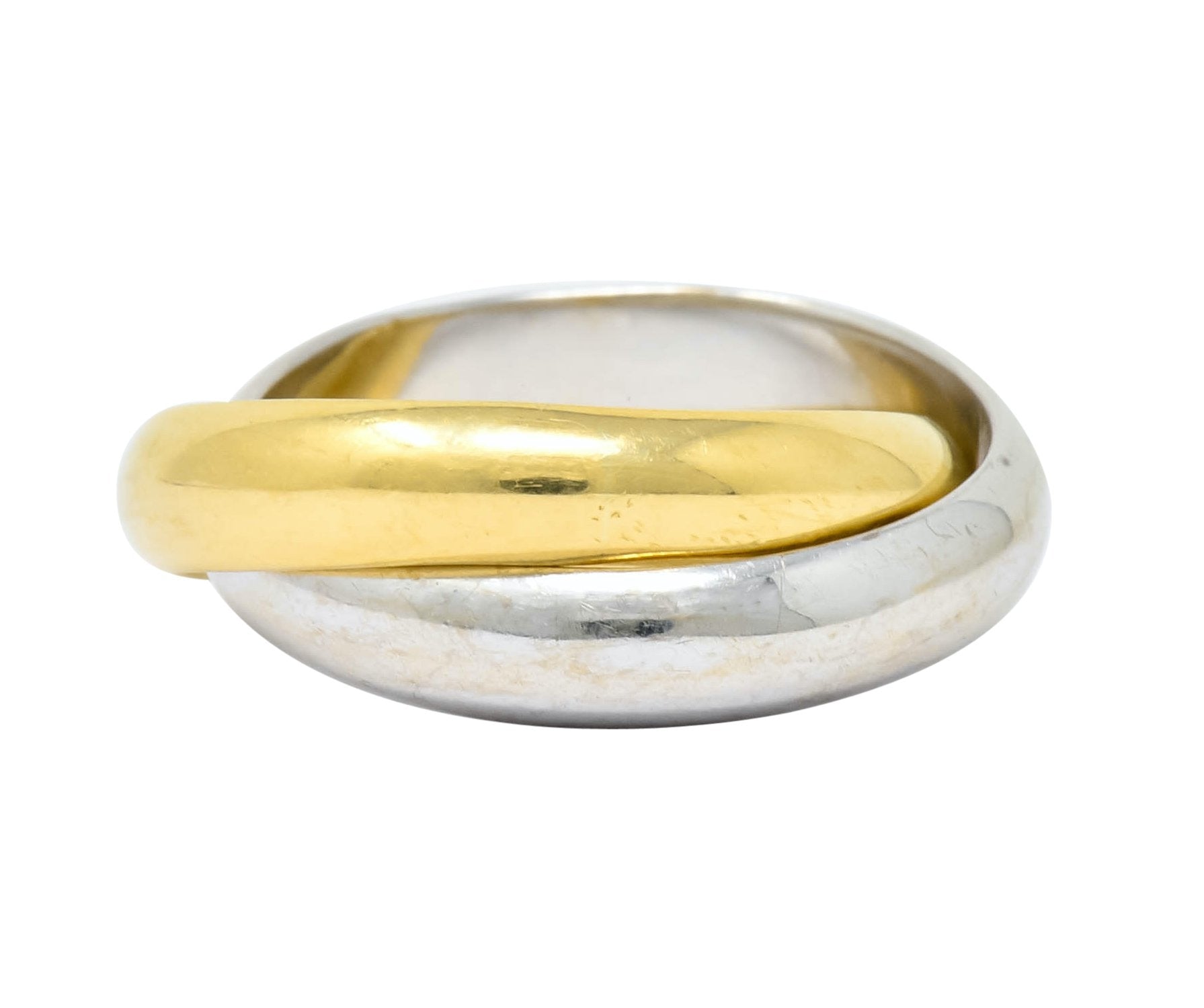 Paloma Picasso Tiffany & Co. 18 Karat Two-Tone Gold Melody Rolling Band Ring - Wilson's Estate Jewelry