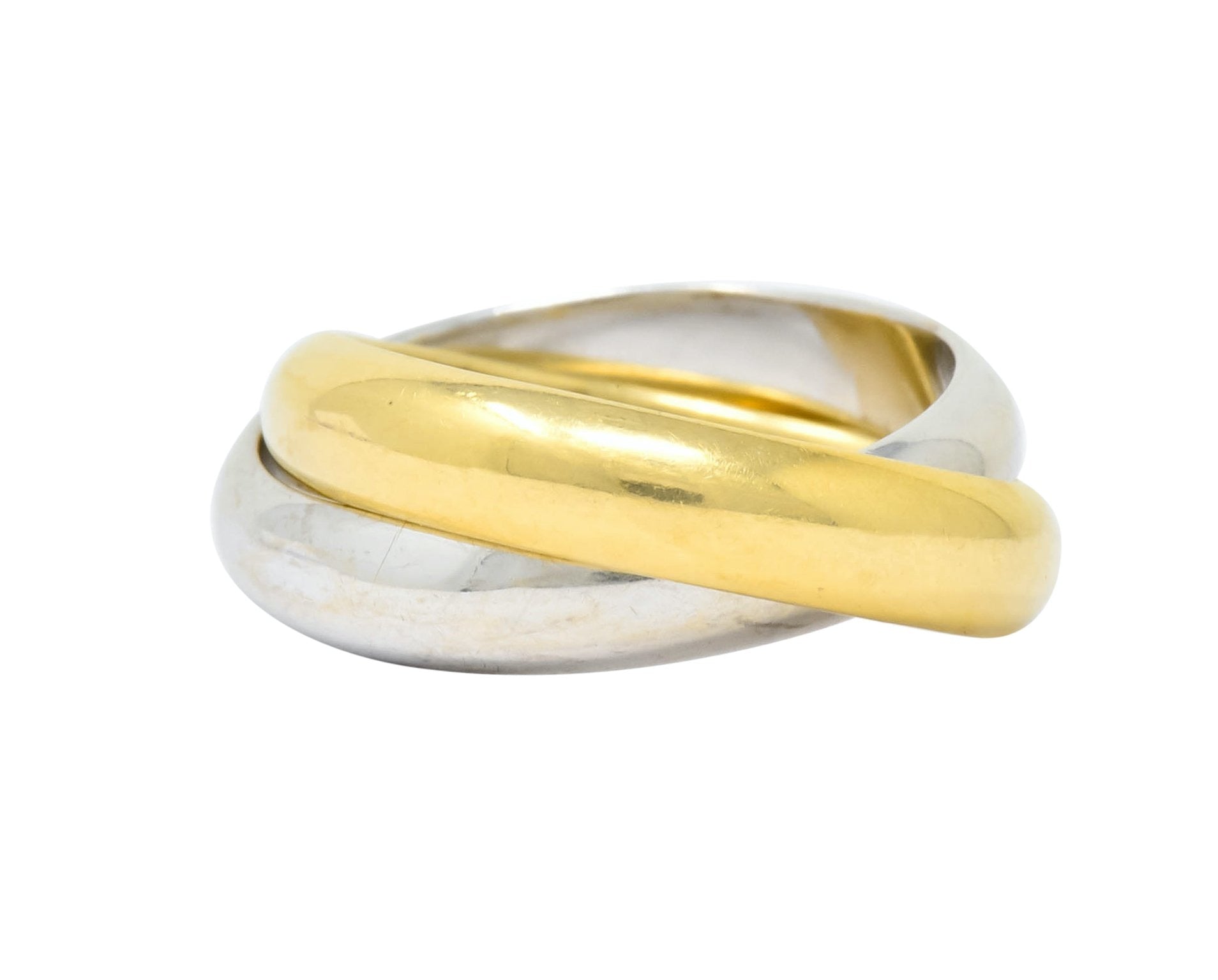 Paloma Picasso Tiffany & Co. 18 Karat Two-Tone Gold Melody Rolling Band Ring - Wilson's Estate Jewelry